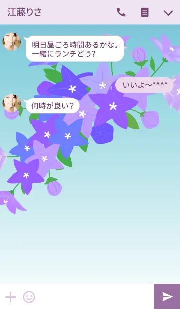 [LINE着せ替え] 華々~桔梗~の画像3