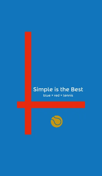 [LINE着せ替え] Simple is the Best 5 (blue＆red＆tennis)の画像1
