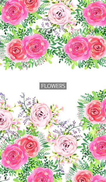 [LINE着せ替え] water color flowers_351の画像1
