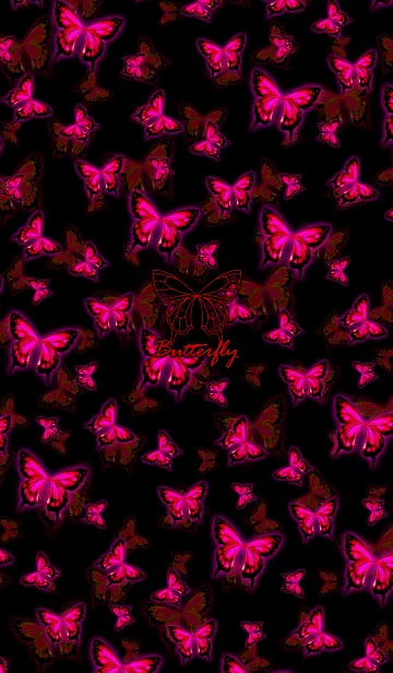 [LINE着せ替え] Pink butterfly danceの画像1