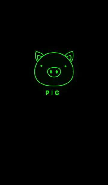 [LINE着せ替え] Simple Light Green Pig Themeの画像1
