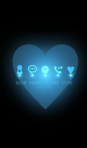 [LINE着せ替え] BLUE HEART LIGHT ICON.の画像1