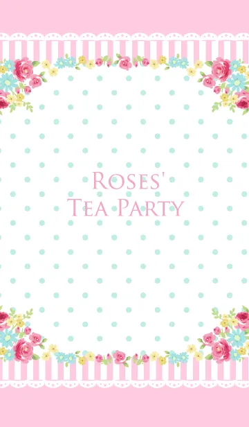[LINE着せ替え] Pink Roses' Tea Partyの画像1
