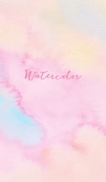 [LINE着せ替え] Watercolor - Pinkの画像1