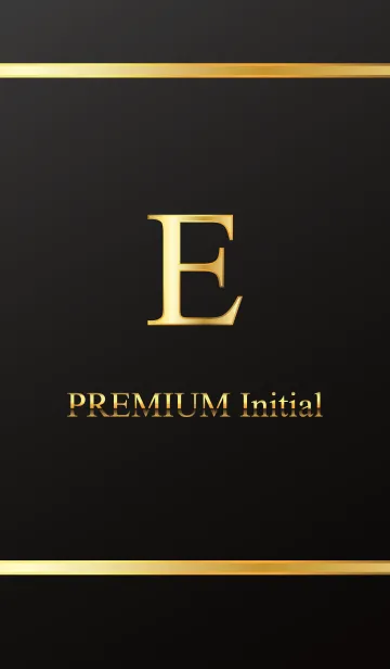 [LINE着せ替え] PREMIUM Initial E #Blackの画像1