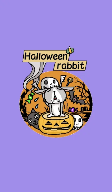 [LINE着せ替え] ハロウィンうさぎ！の画像1