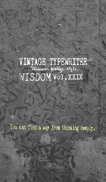 [LINE着せ替え] VINTAGE TYPEWRITER WISDOM Vol.XXIXの画像1
