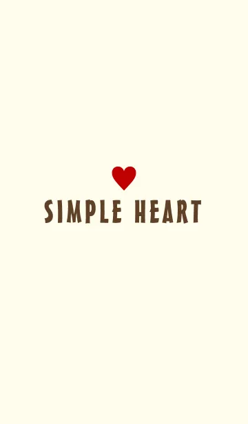 [LINE着せ替え] *SIMPLE HEART* RED＆BEIGEの画像1