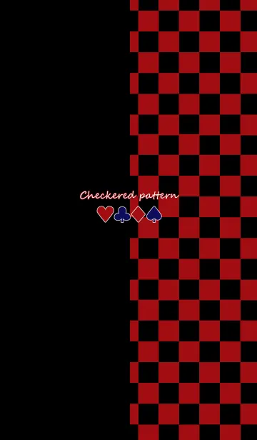 [LINE着せ替え] Checkered pattern -Bordeaux-の画像1