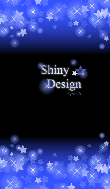 [LINE着せ替え] Shiny Design Type-A ブルー＆スター★の画像1