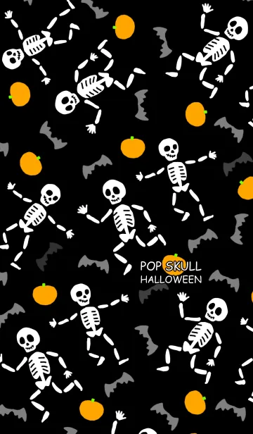 [LINE着せ替え] ポップなスカルのハロウィンの画像1