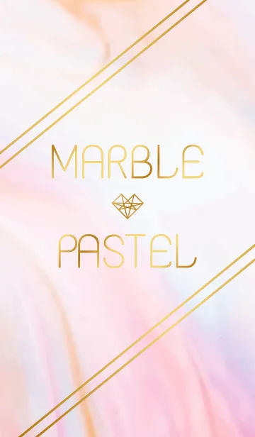 [LINE着せ替え] Marble Pastel＆Goldの画像1