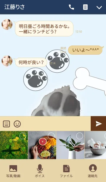[LINE着せ替え] 肉球の着せかえの画像4