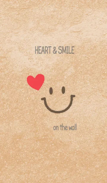 [LINE着せ替え] 壁にハート・スマイルの画像1