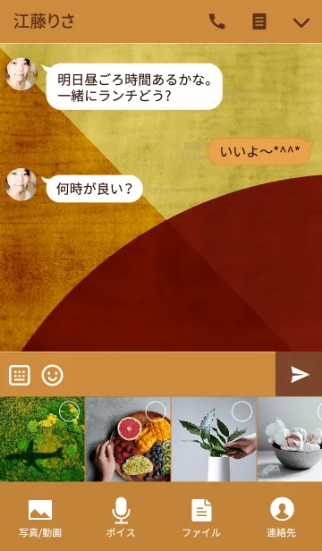 [LINE着せ替え] analog x bicolor - autumn redの画像4