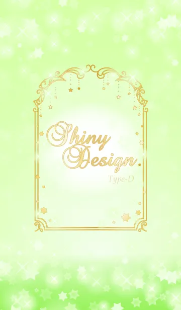 [LINE着せ替え] Shiny Design Type-D 黄緑＆スター★の画像1