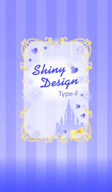[LINE着せ替え] Shiny Design Type-F ブルー＆ハートの画像1