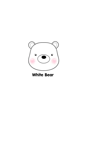 [LINE着せ替え] Simple White Bear Theme Vr.2の画像1