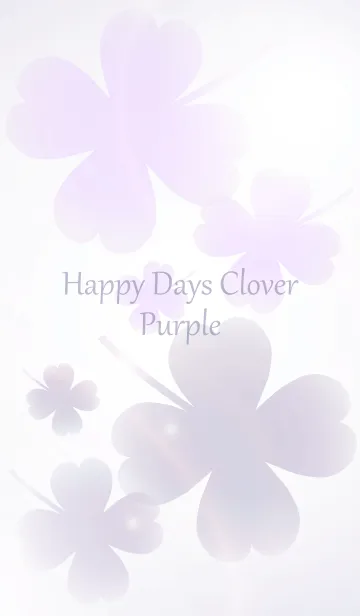 [LINE着せ替え] Happy Days Clover Purpleの画像1