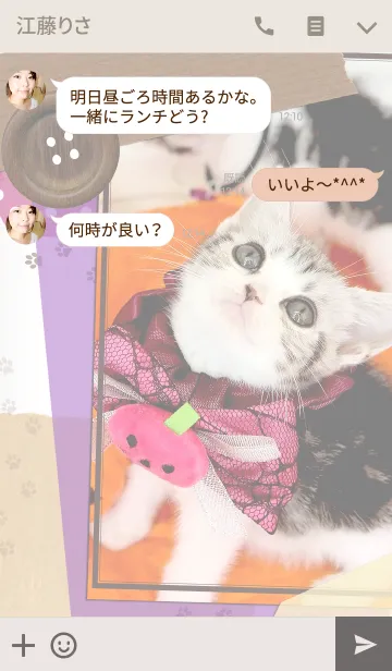 [LINE着せ替え] Cat and Halloween！の画像3