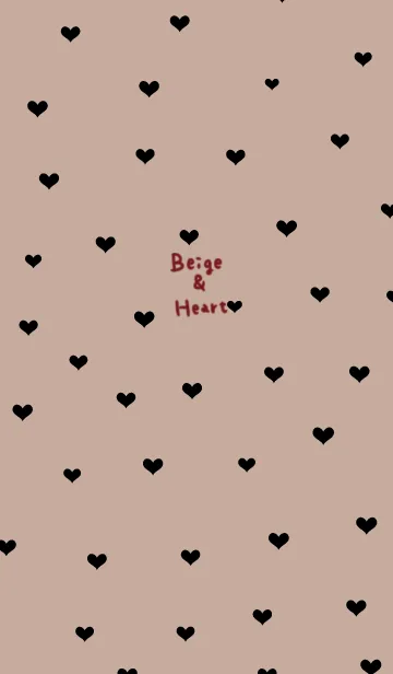 [LINE着せ替え] ベージュ×ハートの画像1