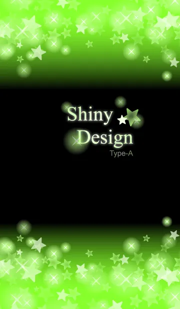 [LINE着せ替え] Shiny Design Type-A GreenStarの画像1