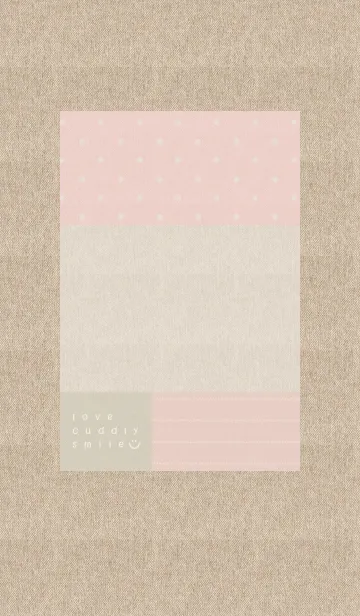 [LINE着せ替え] ナチュラルやさしい布（pinkとgray)の画像1