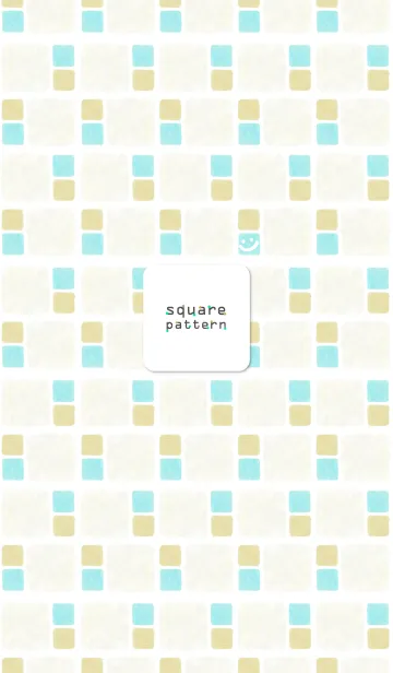 [LINE着せ替え] 四角パターン2-ちょこっとスマイル-の画像1