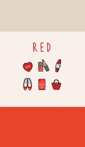 [LINE着せ替え] RED・赤の画像1