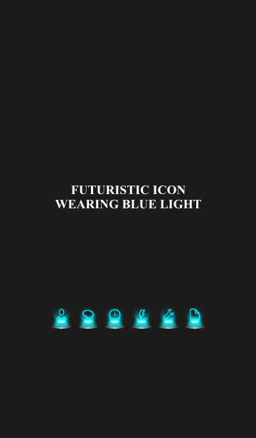 [LINE着せ替え] futuristic icon wearing blue lightの画像1
