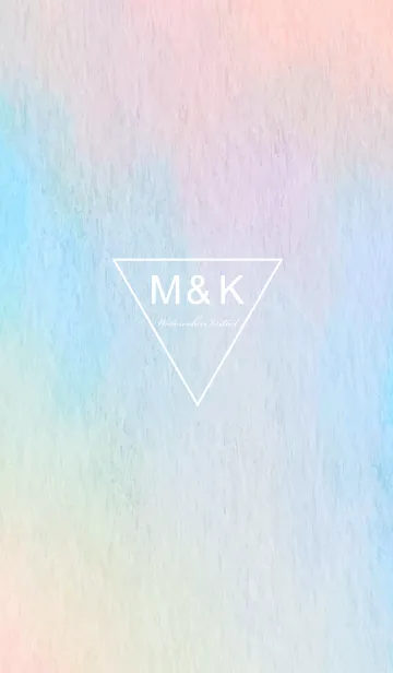 [LINE着せ替え] Watercolor Initial -M＆K-の画像1