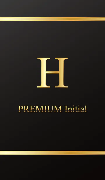 [LINE着せ替え] PREMIUM Initial H #Blackの画像1