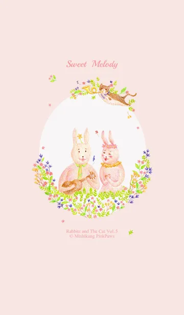 [LINE着せ替え] Sweet Melody - Rabbits and The Cat Vol.5の画像1