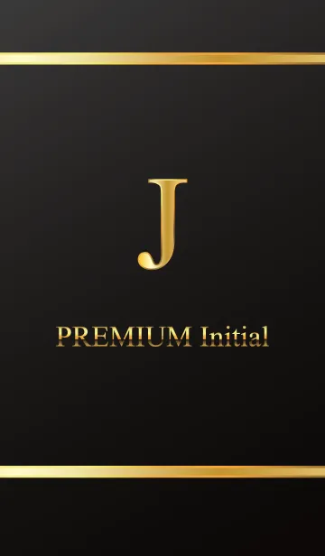 [LINE着せ替え] PREMIUM Initial J #Blackの画像1