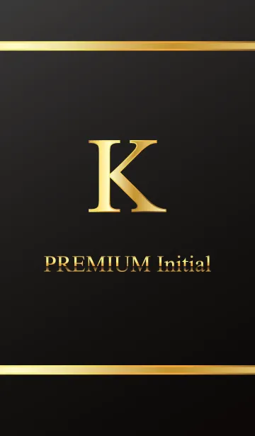 [LINE着せ替え] PREMIUM Initial K #Blackの画像1