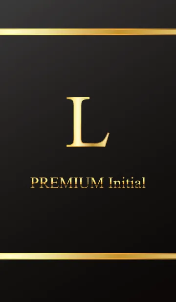 [LINE着せ替え] PREMIUM Initial L #Blackの画像1