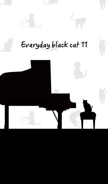 [LINE着せ替え] 黒猫の日常11 音楽編！の画像1