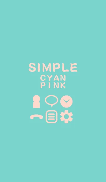 [LINE着せ替え] SIMPLE cyan×pinkの画像1