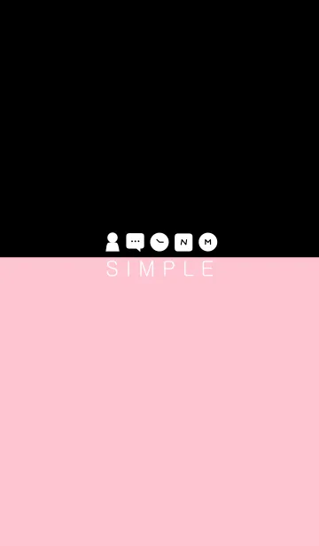 シンプル（ブラック ピンク）V.9の着せ替えメイン画像