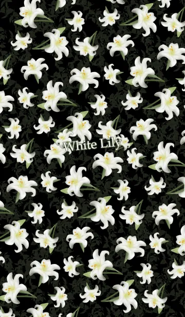 [LINE着せ替え] White Lily -Elegant black-の画像1