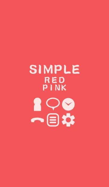 [LINE着せ替え] SIMPLE red×pinkの画像1