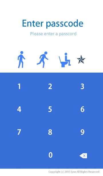 [LINE着せ替え] いきなりのパスコード入力画面！の画像1