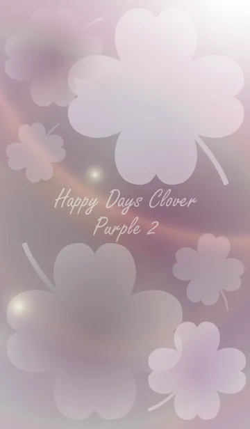 [LINE着せ替え] Happy Days Clover Purple 2の画像1
