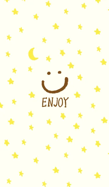 [LINE着せ替え] エンジョイスマイル-黄色いお星様-の画像1