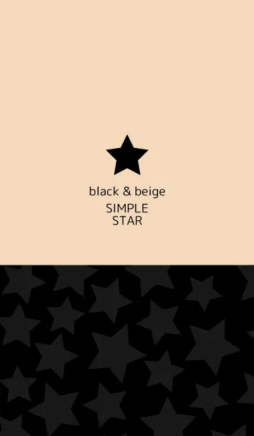 [LINE着せ替え] Simple star black ＆ beigeの画像1