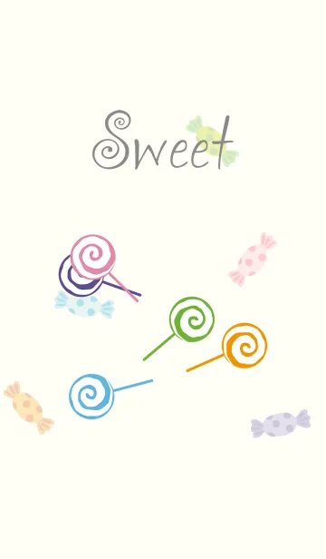 かわいい甘いキャンディーの着せ替えメイン画像