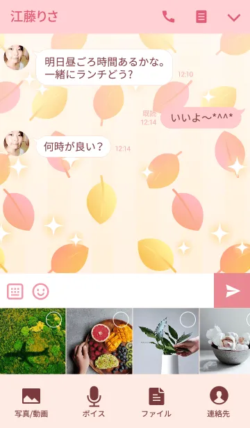[LINE着せ替え] かわいい秋の落ち葉の画像4
