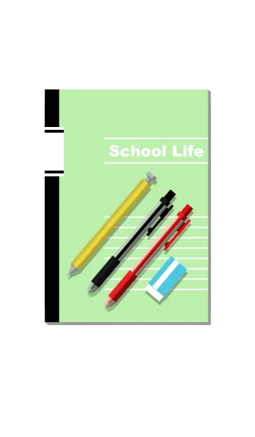 [LINE着せ替え] School Life[Green]の画像1