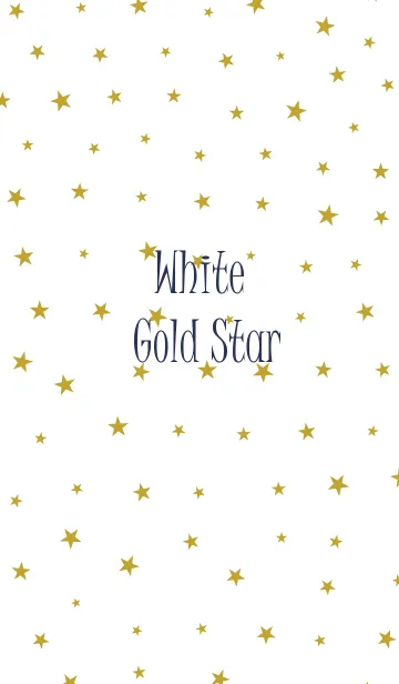 [LINE着せ替え] ホワイト×ゴールドスターの画像1