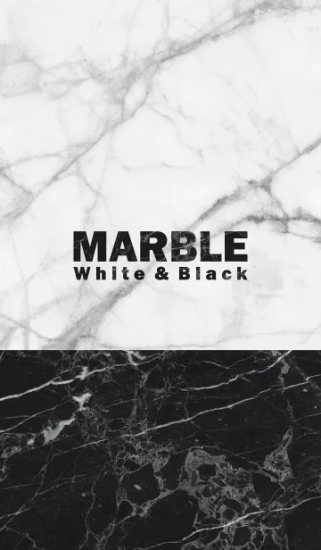[LINE着せ替え] Marble X White ＆ Blackの画像1